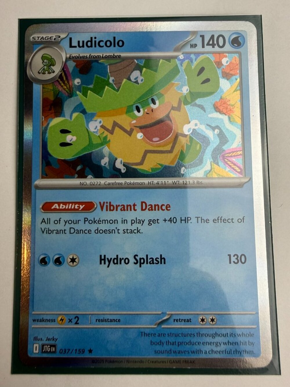 Ludicolo 037/159- Journey Together- Regular Holo Rare- NM/M